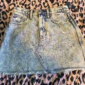 Abercrombie & Fitch acid wash denim skirt